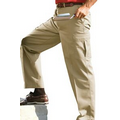 Men's Blended Chino Cargo Pants w/ Flat Front